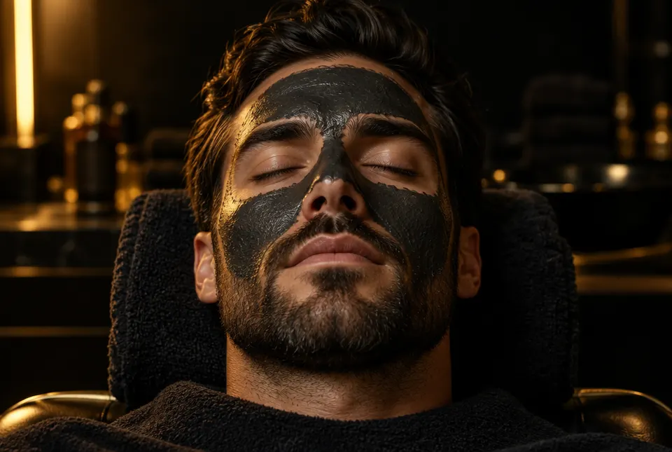Man met een zwart gezichtsmasker
